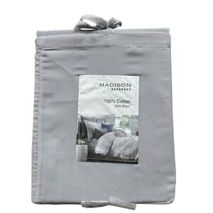 Madison Euro Sham Bundle 100% Cotton Euro Sham 26x26 Gray Euro Sham set of 3 NEW